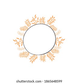 delicate monogram elegant on round shape, over white background vector illustration design