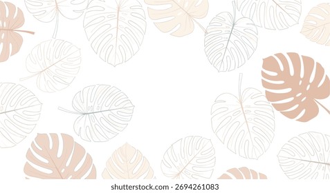 Delicate Monstera Leaf Patterns with a Soft Botanical Aesthetic.