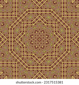 Delicate mosaic seamless pattern graphic design. Simple batik motif. Stylized mosaic pattern. Lisbon folk motif. Boho template.