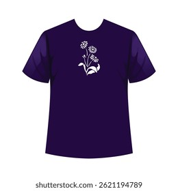 Delicate nature floral t-shirt design featuring vibrant blooms, organic patterns, and a fresh, earthy vibe.