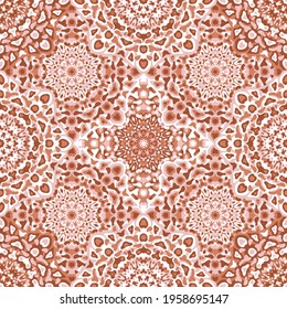 Delicate openwork geometric floral seamless pattern vector fashionable graphic design for textile print, ethnic batik, cloth fabric. Floral geometric abstract ornament.