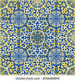 Delicate openwork geometric floral seamless pattern vector fashionable graphic design for textile print, ethnic batik, cloth fabric. Floral geometric abstract ornament.