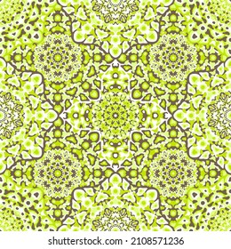 Delicate openwork geometric floral seamless pattern vector fashionable graphic design for textile print, ethnic batik, cloth fabric. Floral geometric abstract ornament.