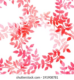 Delicate openwork pattern with leaves.  Vector background. For fabric, wrapping paper, print and web projects.