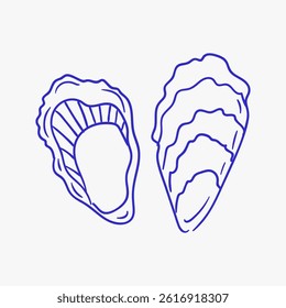 Delicate outlines of open oysters showcasing natural beauty and culinary potential