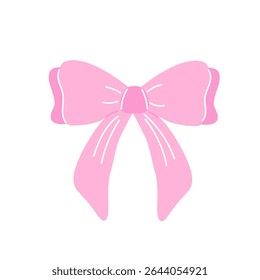 Delicado vetor de arco pastel em um estilo bonito, feminino. Ideal para embrulho de presente, têxteis e cartões de felicitações.