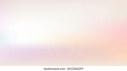 Delicate Pastel Gradient with Circular Lines Background, Abstract Design for Modern Wallpapers, Gentle Color Blend, Perfect for Creative and Soft Visual Elements