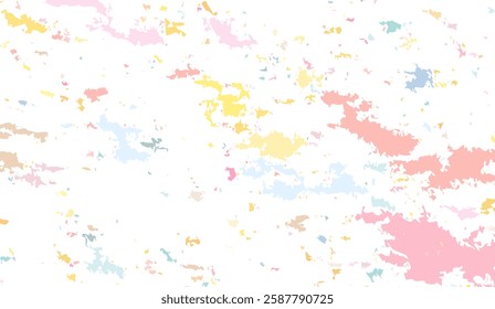 Delicate pastel hues create a serene abstract splatter pattern offering a versatile background for various creative projects with an airy and light feel