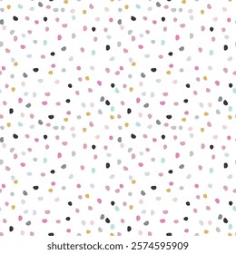 Delicate Pastel and Neutral Spattered Dot Pattern