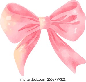 Delicate Pastel Pink Ribbon Bow