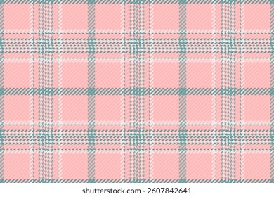Delicate pastel pink and teal plaid pattern.  Perfect for textile design, fashion, websites, or branding. This seamless repeat offers a soft, feminine aesthetic, conveying warmth and style.