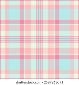 Delicate pastel plaid pattern in pink, blue, and cream.  Perfect for textile designs, scrapbooking, and feminine branding. This soft, subtle texture evokes feelings of calmness and tranquility.