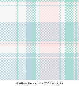 Delicate pastel plaid pattern in soft pink, mint green, and light blue. Perfect for textile design, baby products, websites, or stationery.