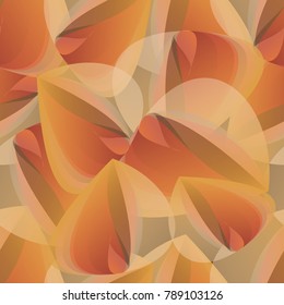 Delicate pastel seamless pattern with floral motifs. Soft autumn colors, halftones, watercolor effect.