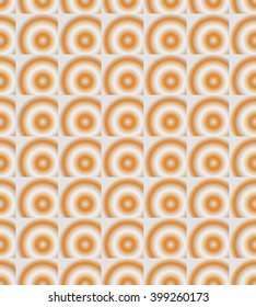 Delicate pattern with orange blurred circles. Vector seamless
