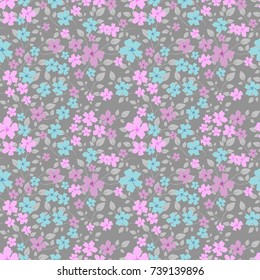 Delicate pattern in small flowers. Floral seamless background for fabric, wallpaper, wrapping, paper.