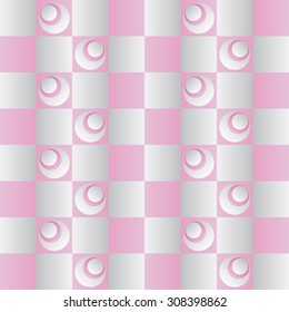 Delicate pattern with stylized grey and pink buds