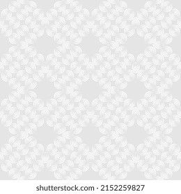 Delicado patrón de remolinos blancos sobre un fondo gris pálido en el vector. Impresión sin foco para tela, ropa de cama.
