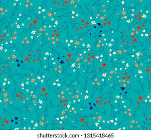 Delicate pattern with wildflowers. The background full of beauty and lightness