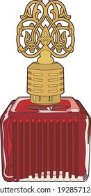 Delicate perfume bottle, EPS 10 file