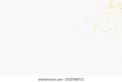 Delicate Petal Japan Vector Transparent Background. Light Tender Peach Backdrop. Gold Cherry Blur Wallpaper. White Floral Fly Texture. Flying Blossom Pattern.