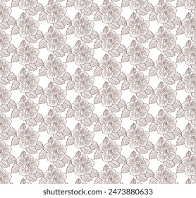 Delicate petals dance in a symphony of colors, blooming across the fabric canvas. Each flower, a miniature masterpiece, boasts its unique charm and grace. Shades of lavender intertwine with bursts of 