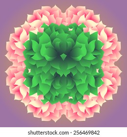 The delicate petals of roses peering through green leaves.