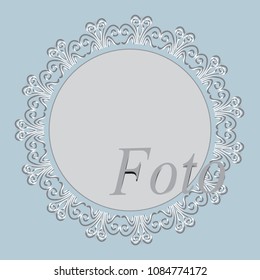 Delicate photo frame, design element. Vector.