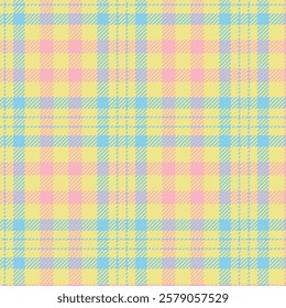 Delicate Pink, Blue, and Yellow Plaid Textile