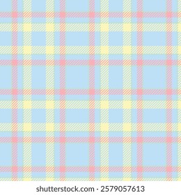 Delicate Pink, Blue, and Yellow Plaid Fabric