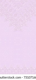 delicate pink elegant invitation card with lace pattern