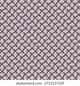 Delicado patrón floral rosa sobre fondo gris