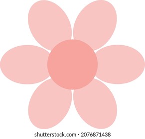 Flor rosa delgada, ilustración, vector, sobre un fondo blanco.