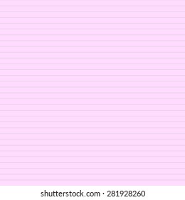 Delicate pink lined paper. Vector, seamless texture. Pattern background similar to paper.