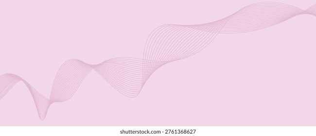 Delicate pink ribbons gracefully flow across a soft pink backdrop, creating an abstract and elegant design.