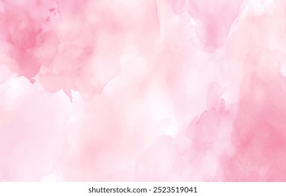 Fondo de acuarela rosa delicado. Trazos abstractos suaves de la pintura con diseño de Vector de atmósfera soñadora y femenina. Diseño moderno y elegante para invitaciones de boda a gráficos de redes sociales