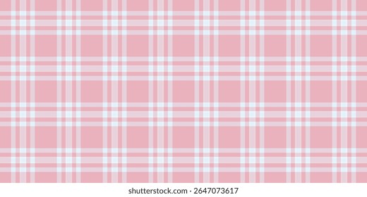 Delicate pink and white plaid pattern.  Perfect for backgrounds, textiles, or website design.  Subtle texture evokes feelings of calmness and femininity.