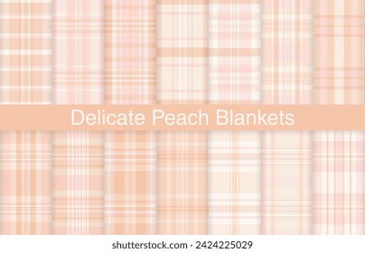 Delicada colección de mantas, diseño textil, estampado de tela a cuadros para camisa, vestido, traje, papel de envoltura, invitación y tarjeta de regalo.