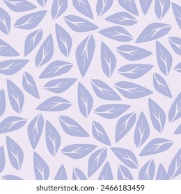 Delicate plant texture. Cute leaves pattern for wrapping, textile, wallpaper, paper.