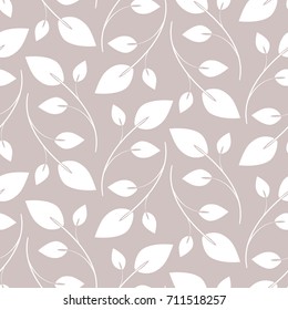Delicate plant texture. Cute leaves pattern for wrapping, textile, wallpaper, paper.