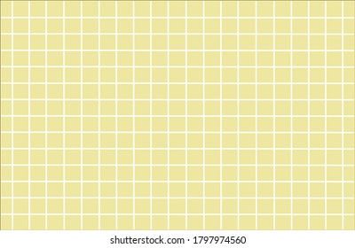 delicate print in a white square on a yellow