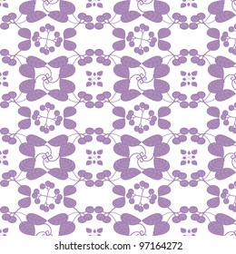 Patrón floral sin soldadura con hojas y frutos
