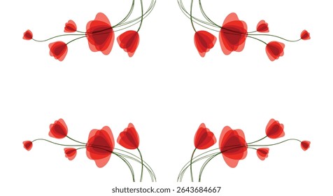 Delicate Red Floral Arrangement Beautiful Visual Harmony and Natural Beauty and Decorative Element