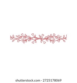 Delicado vermelho videira ilustração Vetor
