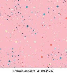 Delicate repeat background pattern of blue bubbles on a white background for print.  Kids Geometric Spots Design.
