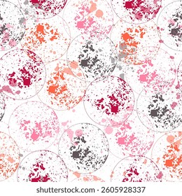 Delicate repeat background pattern of blue bubbles on a white background for print. Seamless texture with color dots. Vector illustration