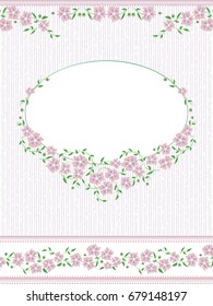 delicate romantic greeting, invitation card in country style