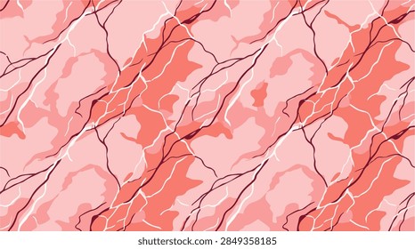 Delicate rose colored stone texture with burgundy vein details. Romantic organic background for stationary design.