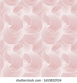 Delicado patrón floral abstracto creado de flores geométricas densas en rosa bebé. Excelente para tela y papel pintado.