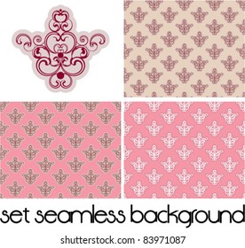 Delicate Seamless Background with 3 color combinations.